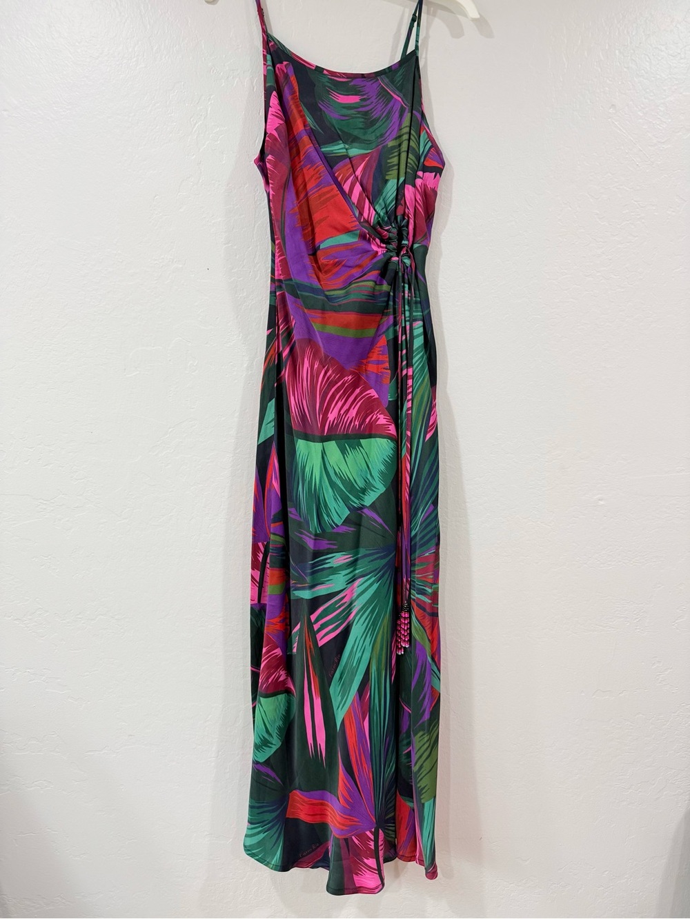 NEW with tags Farm Rio Midnight Leaves Midi Cami Dress M